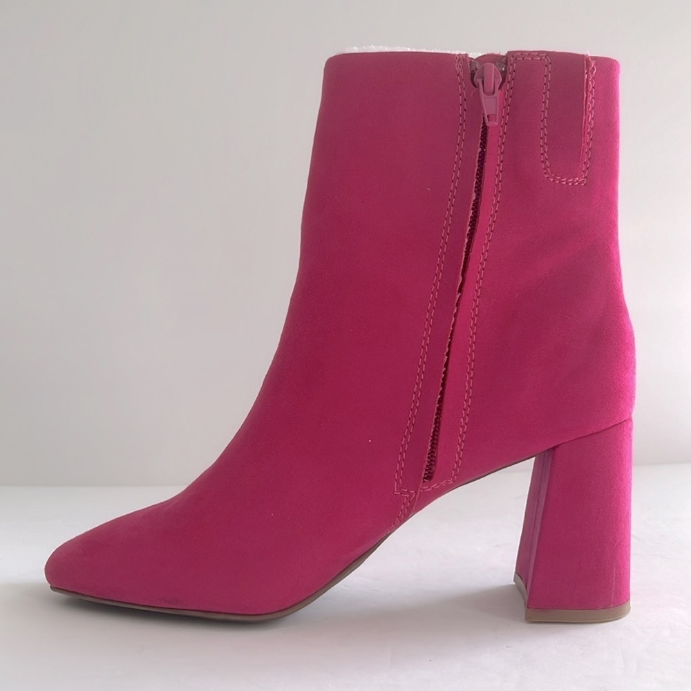 JORYA Vintage Vibe Ankle Boots Faux Suede Chunky Block Heel Booties Size 7.5 New - Picture 5 of 8